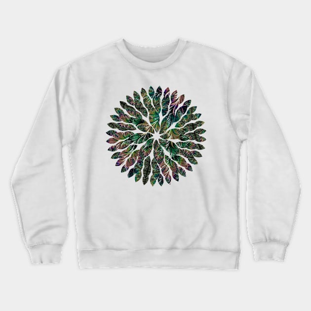 Iridescent Feathers Fractal Art Crewneck Sweatshirt by BHDigitalArt